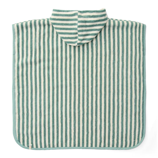 Beach Poncho | Seashells and Stripes Surf Blue
