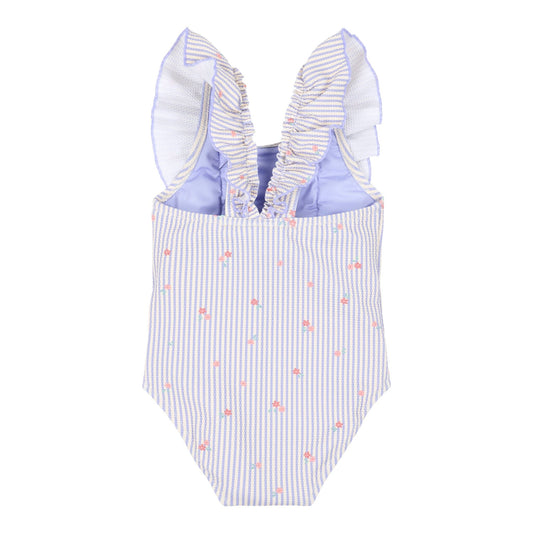 Fato de Banho com Folhos Dreamy Stripes - Little Dutch