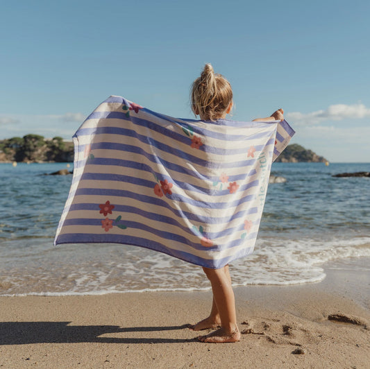 Toalha de praia Dreamy Purple Stripe - Little Dutch