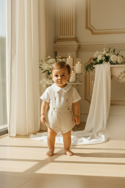 Calções HG c/susp. em linho