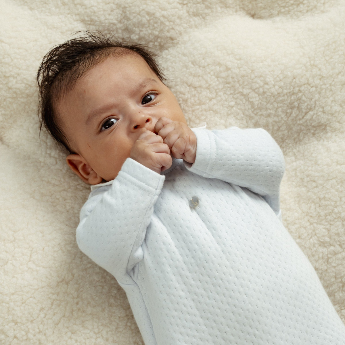 Babygrow Jacquard Azul Baby Gi imagem 3