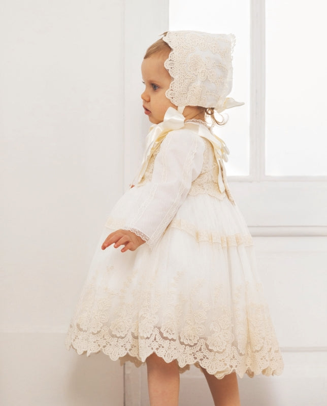 Casquette Amaya en tulle brodé