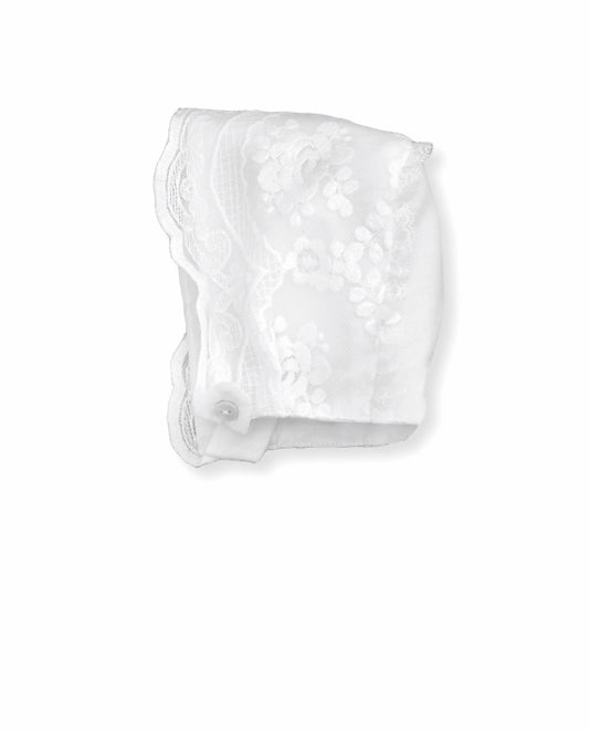 Touca Bebé Tule Bordado