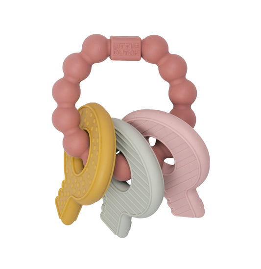 Silicone Teether - Pink Keychain