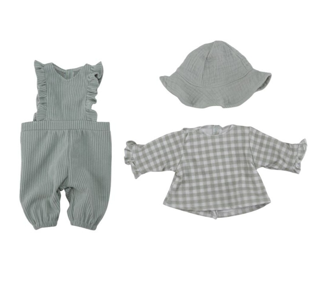 Vêtements de poupée - carreaux verts