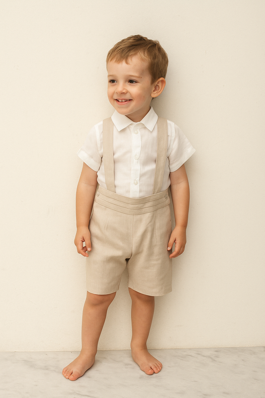 HG shorts with suspenders and front pleats