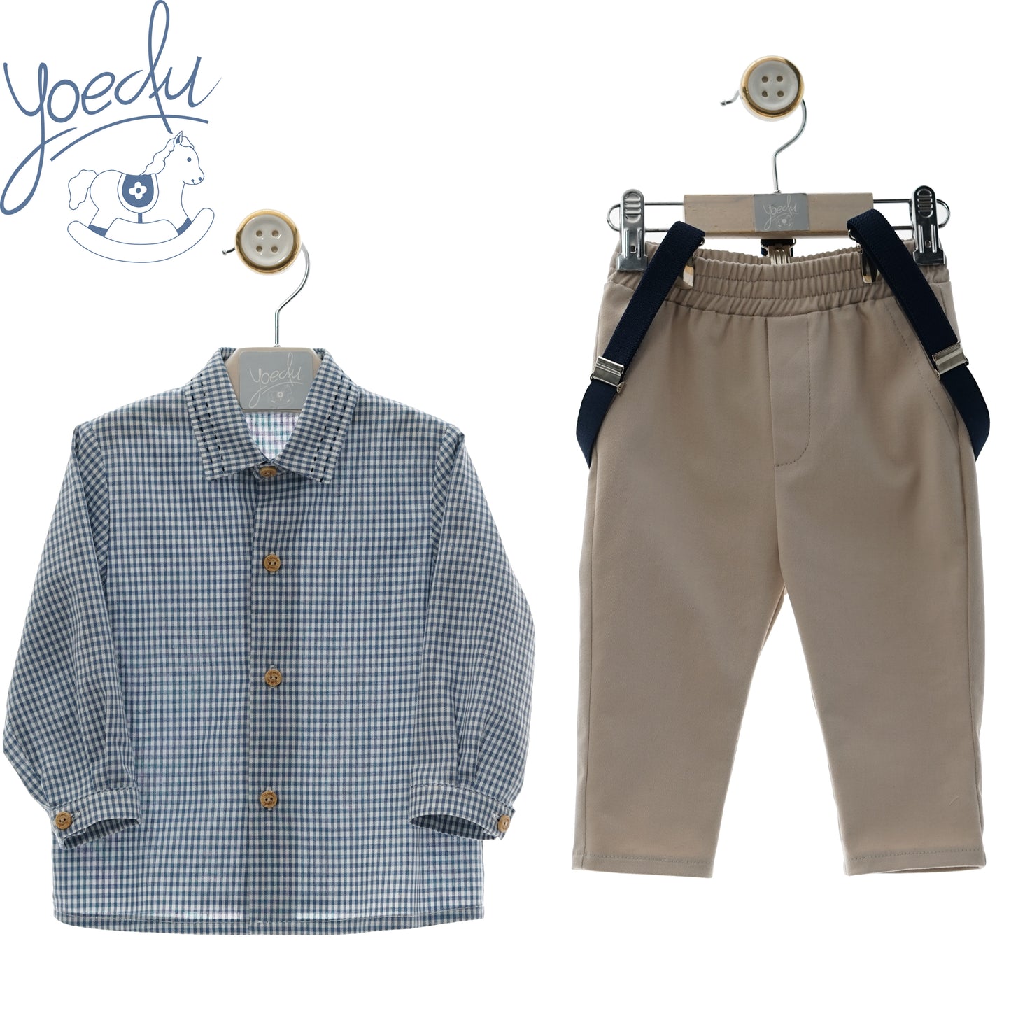Conjunto bebe com suspensórios | 24M