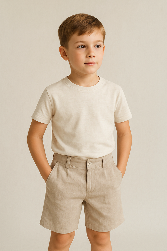 HG shorts in beige linen