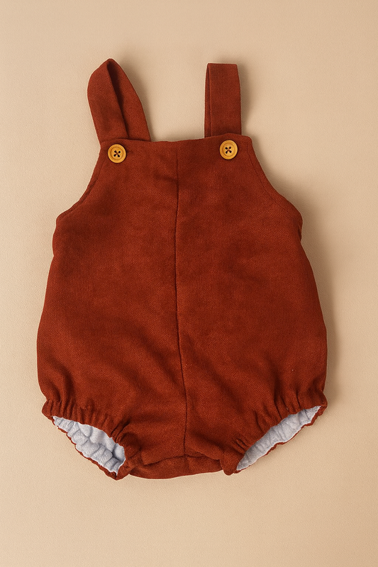Boys' Burgundy Overalls | 3-6M