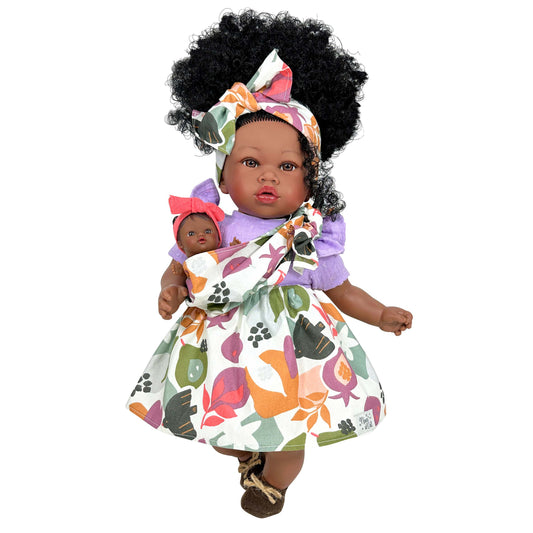 Doll - Maria with baby Curly Flowers