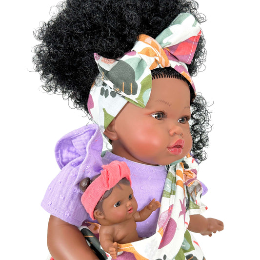 Doll - Maria with baby Curly Flowers