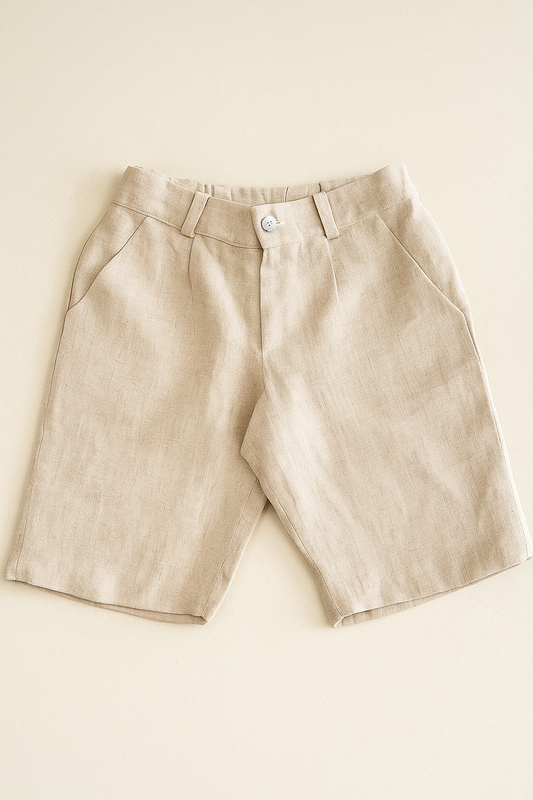 HG shorts in beige linen