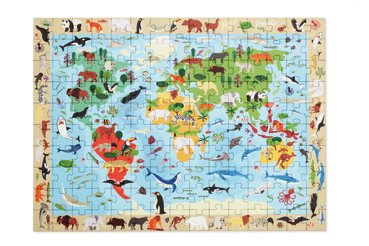 150 pcs Puzzle + Discovery Game: The World