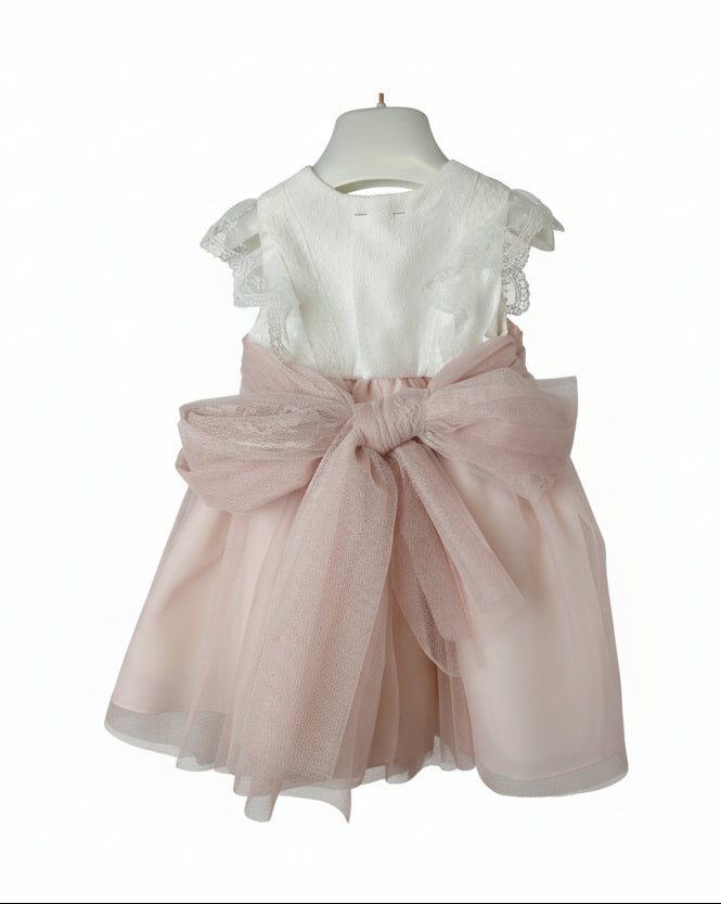 Vestido amaya c/ faixa rendada em rosa