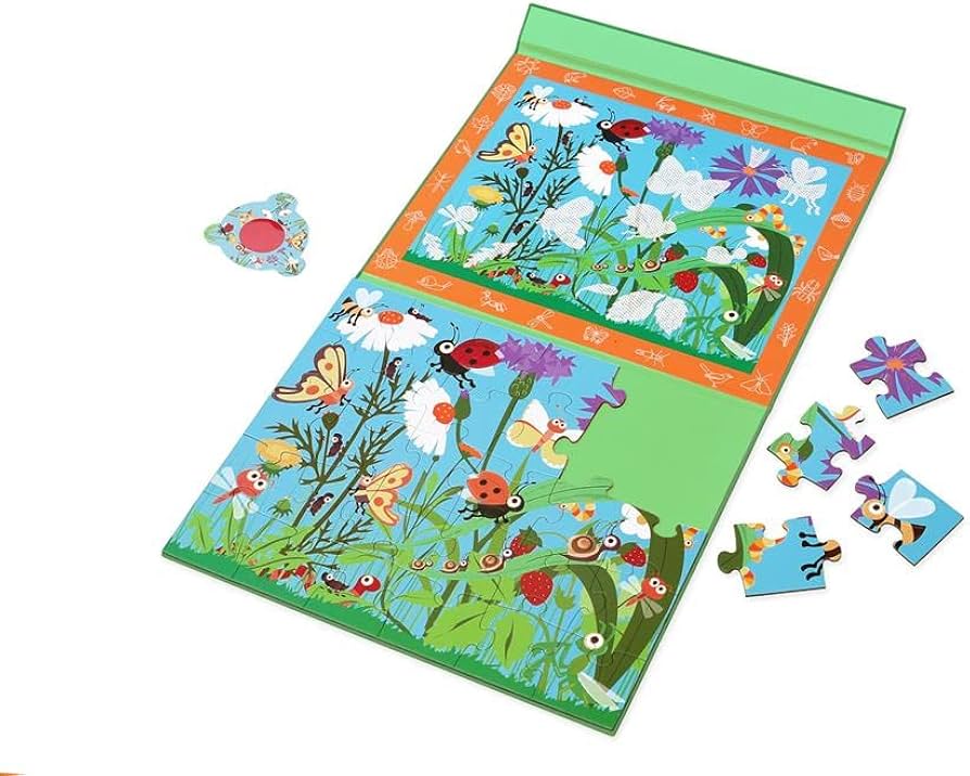 Puzzle Magnético + Lente Mistério: Insectos