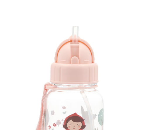 Petite bouteille en plastique rouge