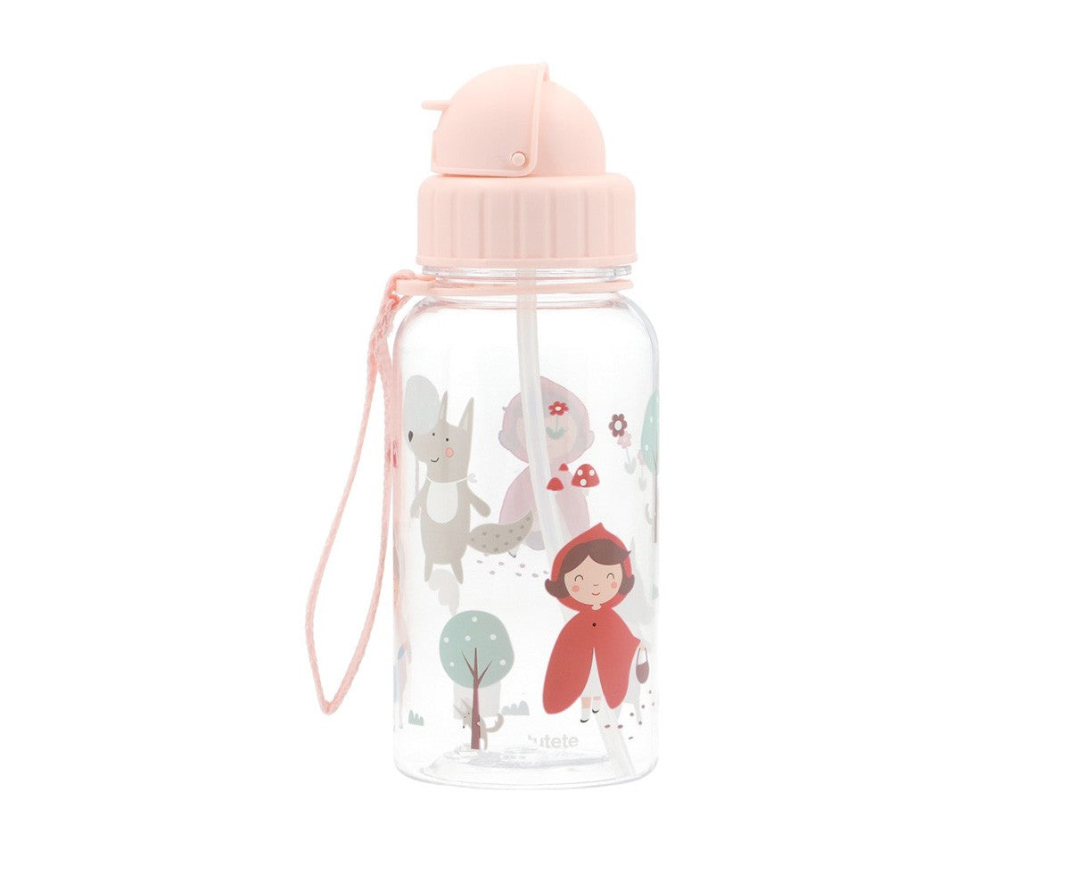 Petite bouteille en plastique rouge