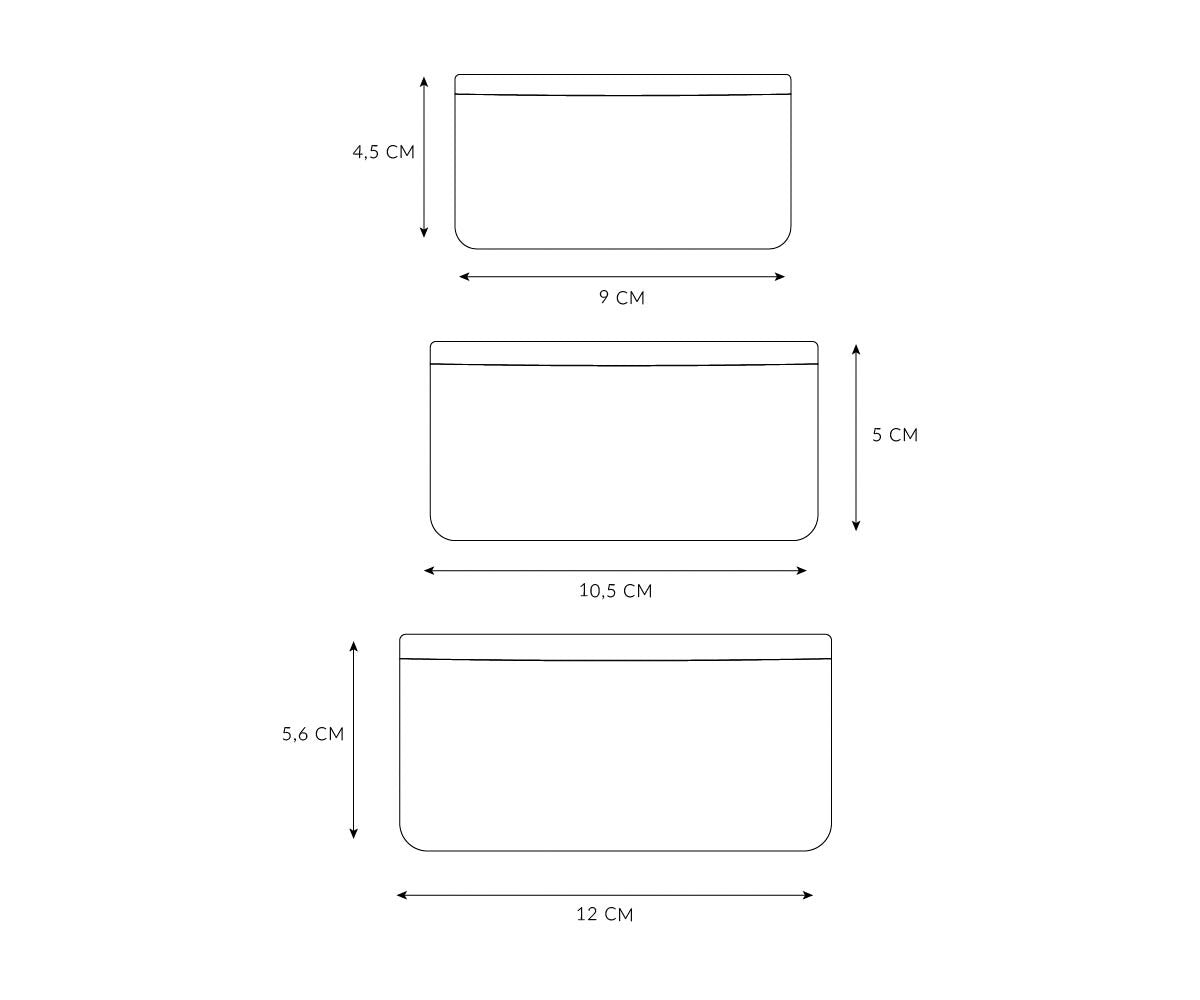 3 petites boîtes à lunch rouges