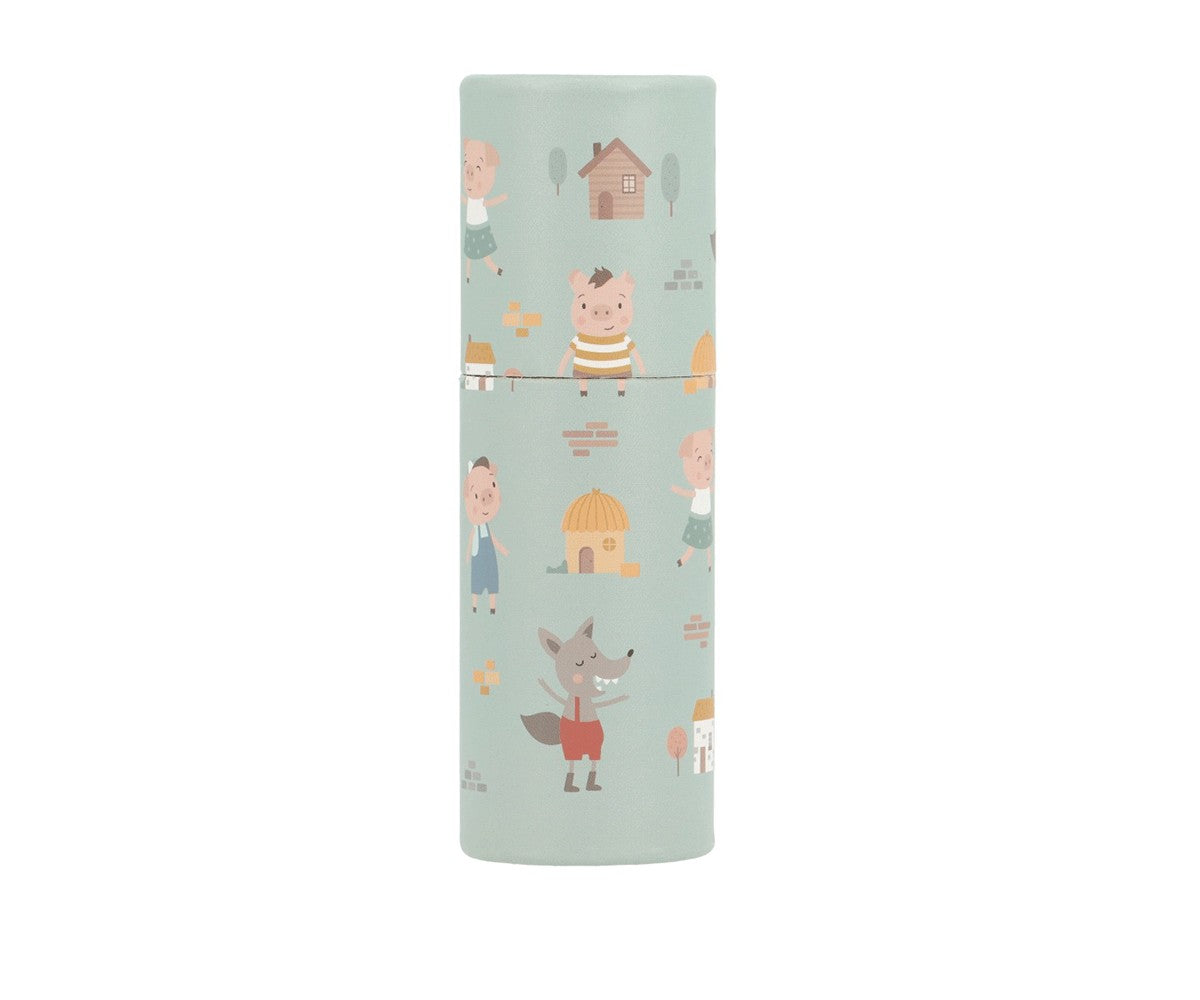 Tube de 12 crayons Les Trois Petits Cochons