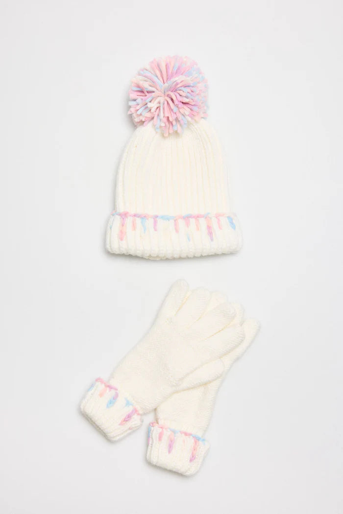 Conjunto gorro e luvas