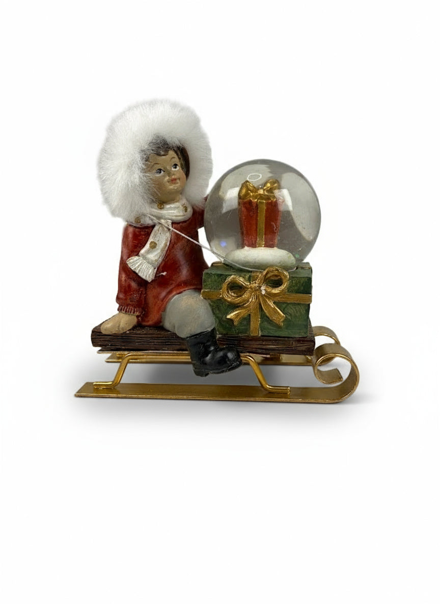 Girl with Sled and Water Ball