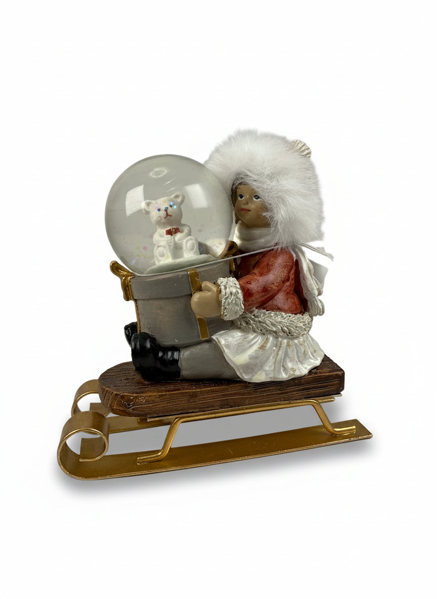 Girl with Sled and Water Ball with Bear