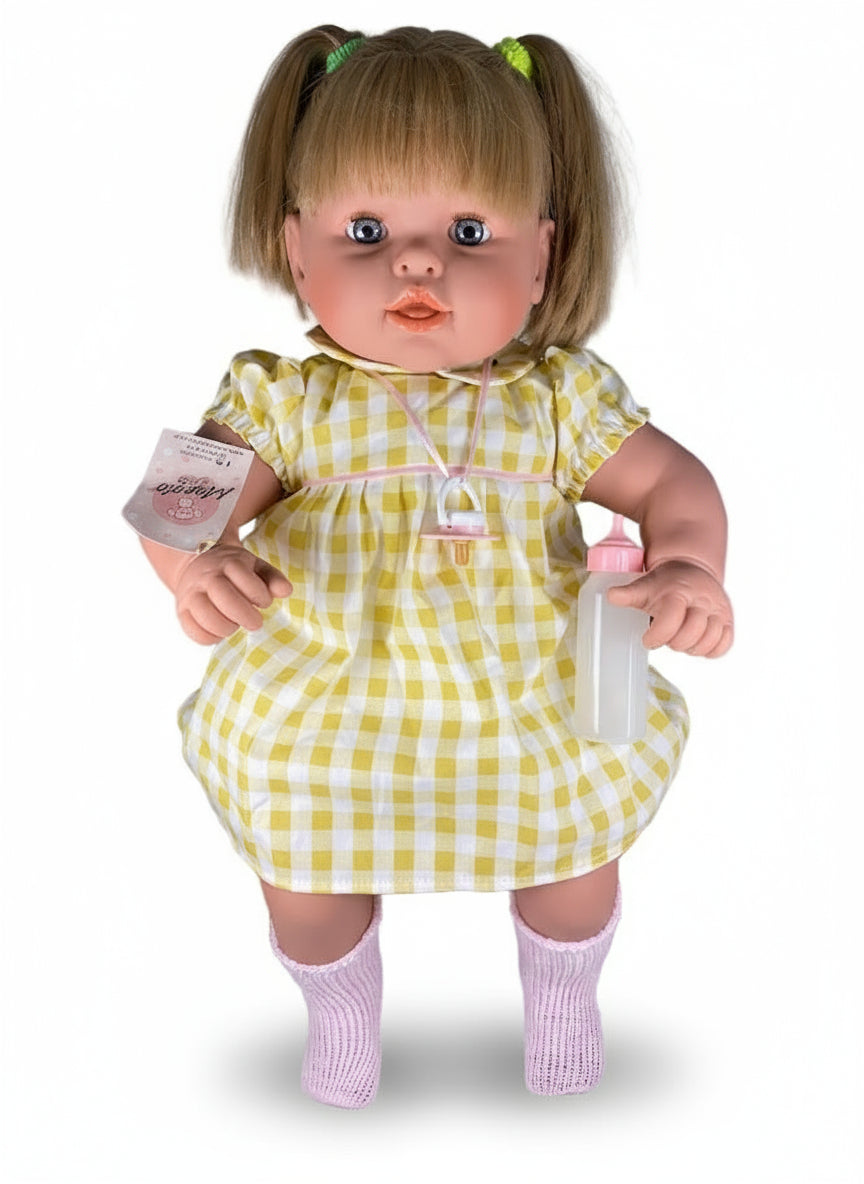 Boneca Laura Loira 65cm. Chorona