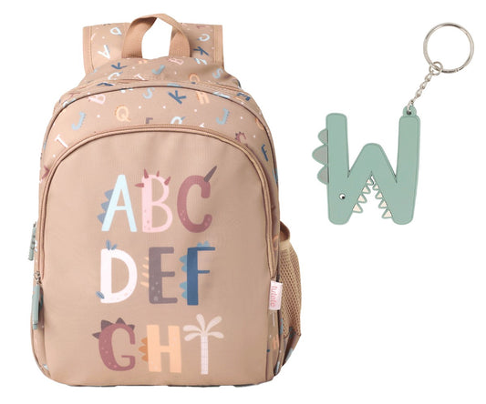 Funny Letters Medium Backpack + Keychain