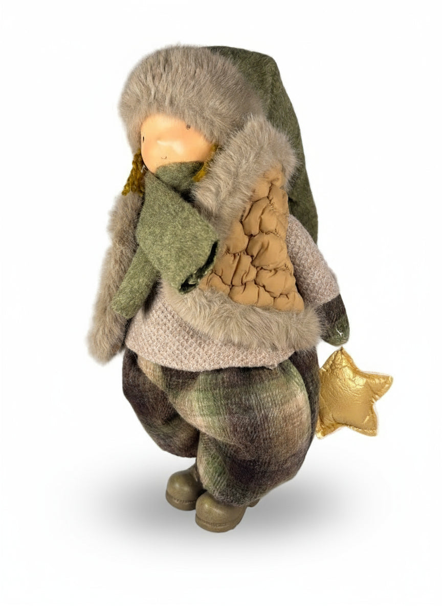Boy with Polyresin Star | 40cm