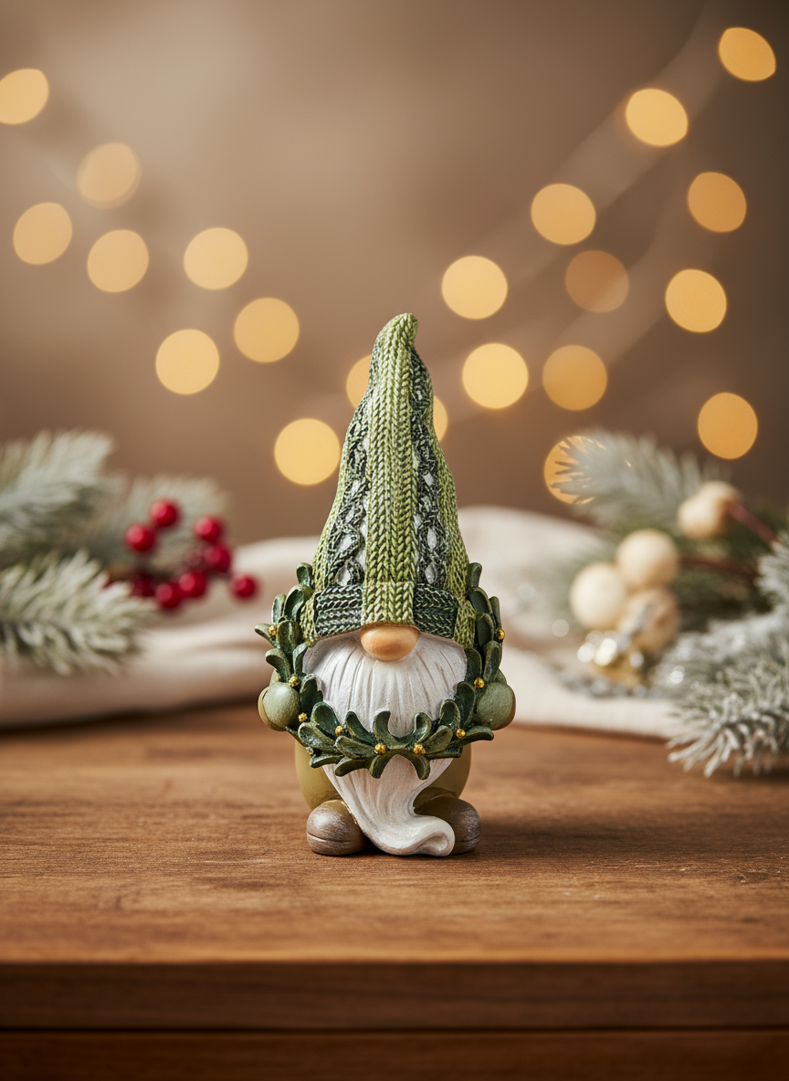Polyresin Gnome with Crown G | 13cm