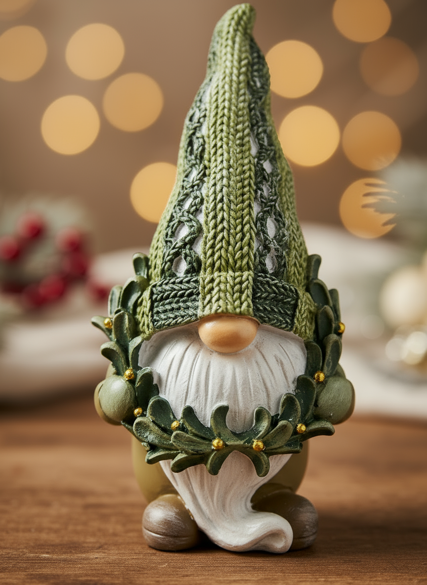 Polyresin Gnome with Crown G | 13cm