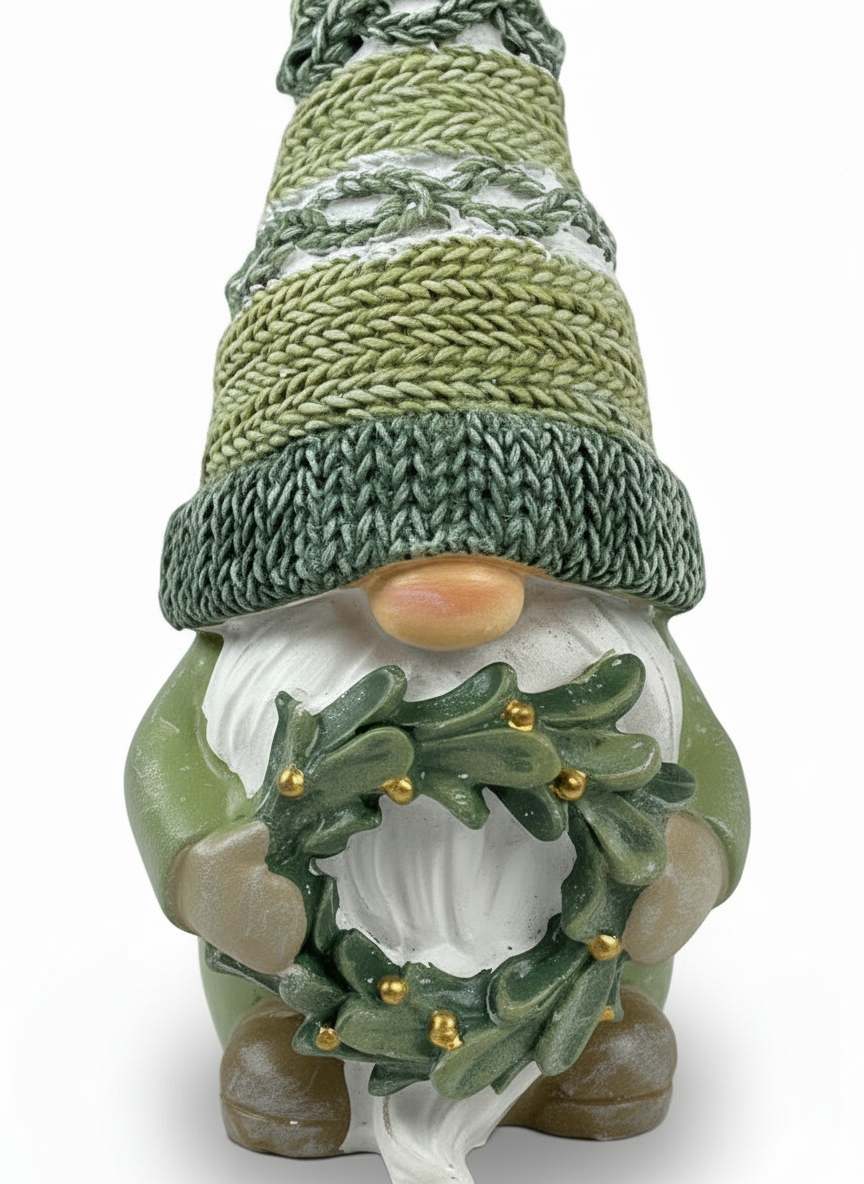 Polyresin Gnome with Flower Crown | 13cm