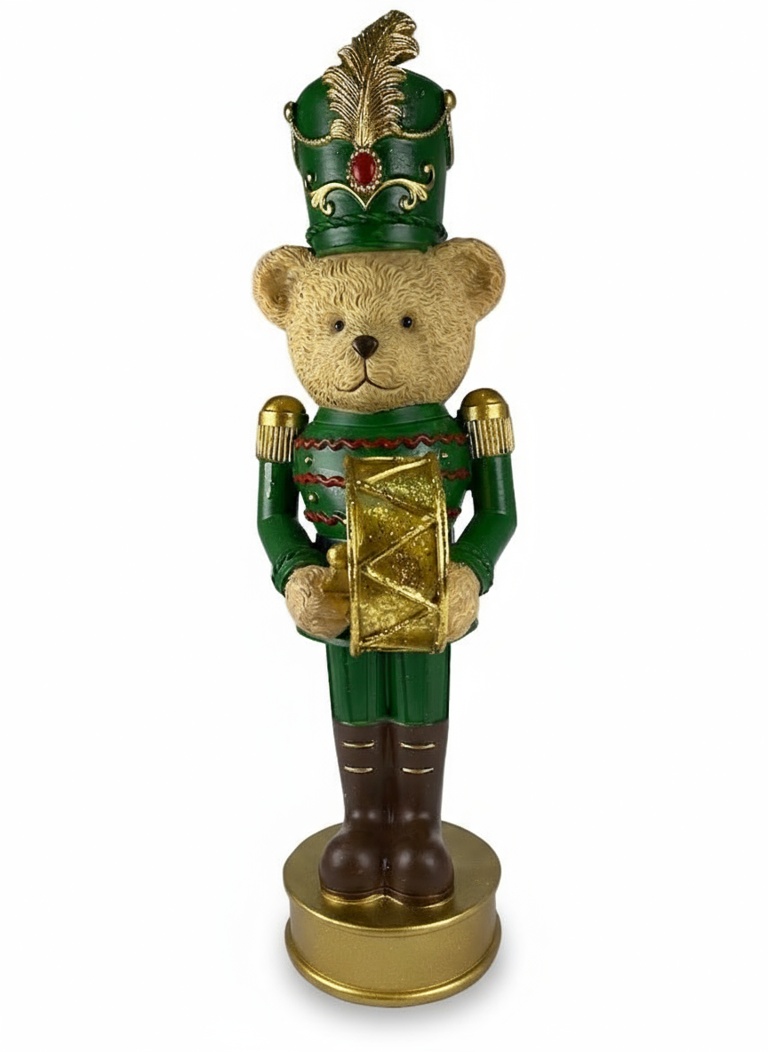 Polyresin Bear w/Drum | 36cm