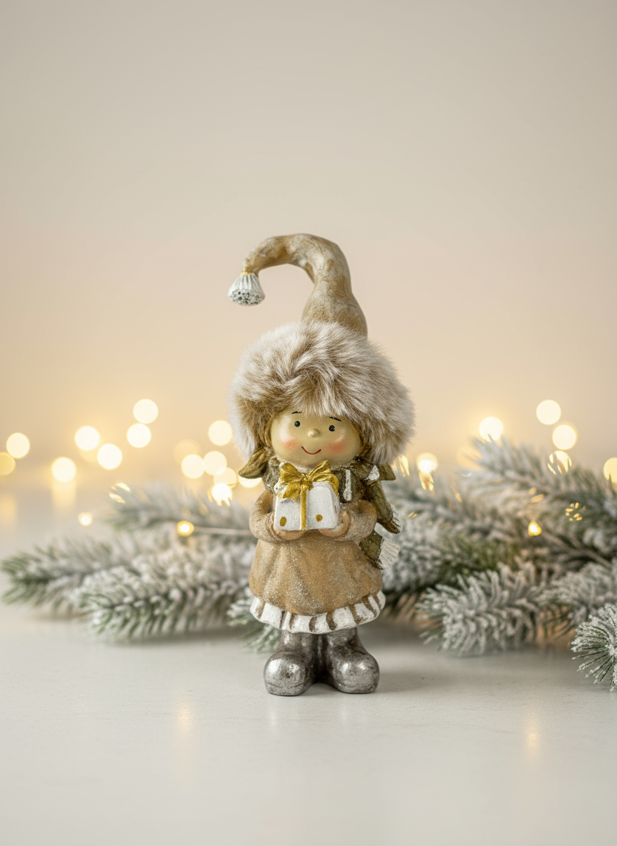 Eskimo Girl in Polyresin | 17cm