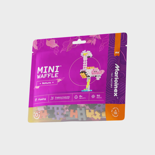 MINI GAUFRE Nature flamant rose 50