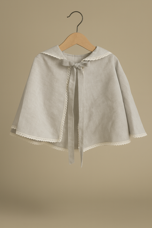 Linen Cover with Lace