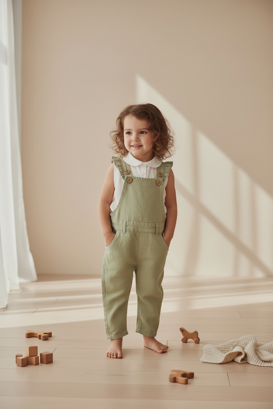 Green Girls Jumpsuit