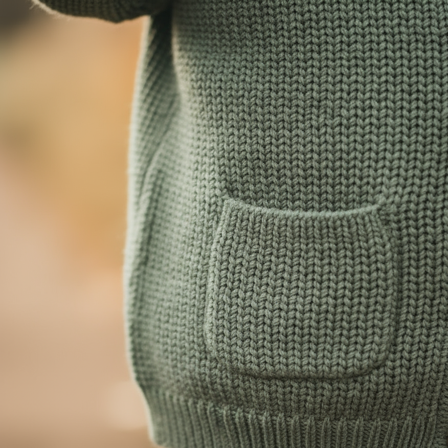 Forest Green Knitted Coat