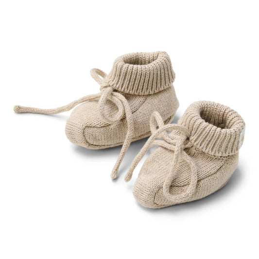 Beige Newborn Naturals Slippers
