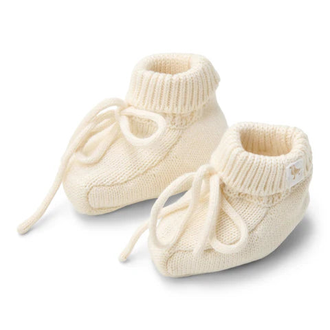 Newborn Naturals White Slippers