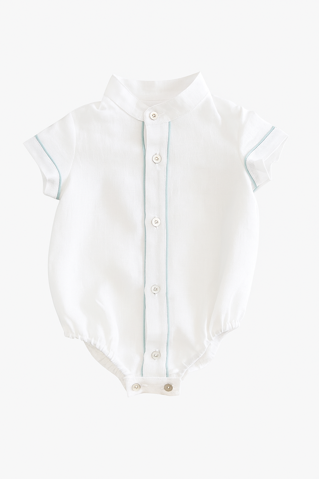 Chemise/body à manches courtes avec détails bleu bébé