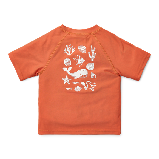 Beach T-shirt MC- Sea Life Coral Red