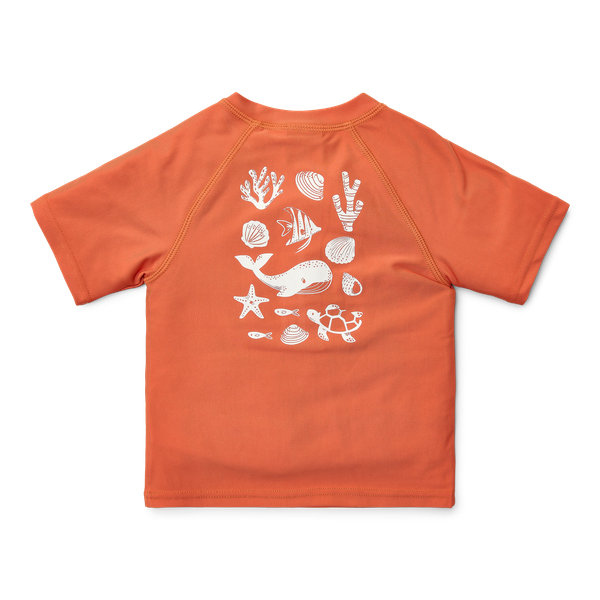T-shirt de Praia MC- Sea Life Coral Red