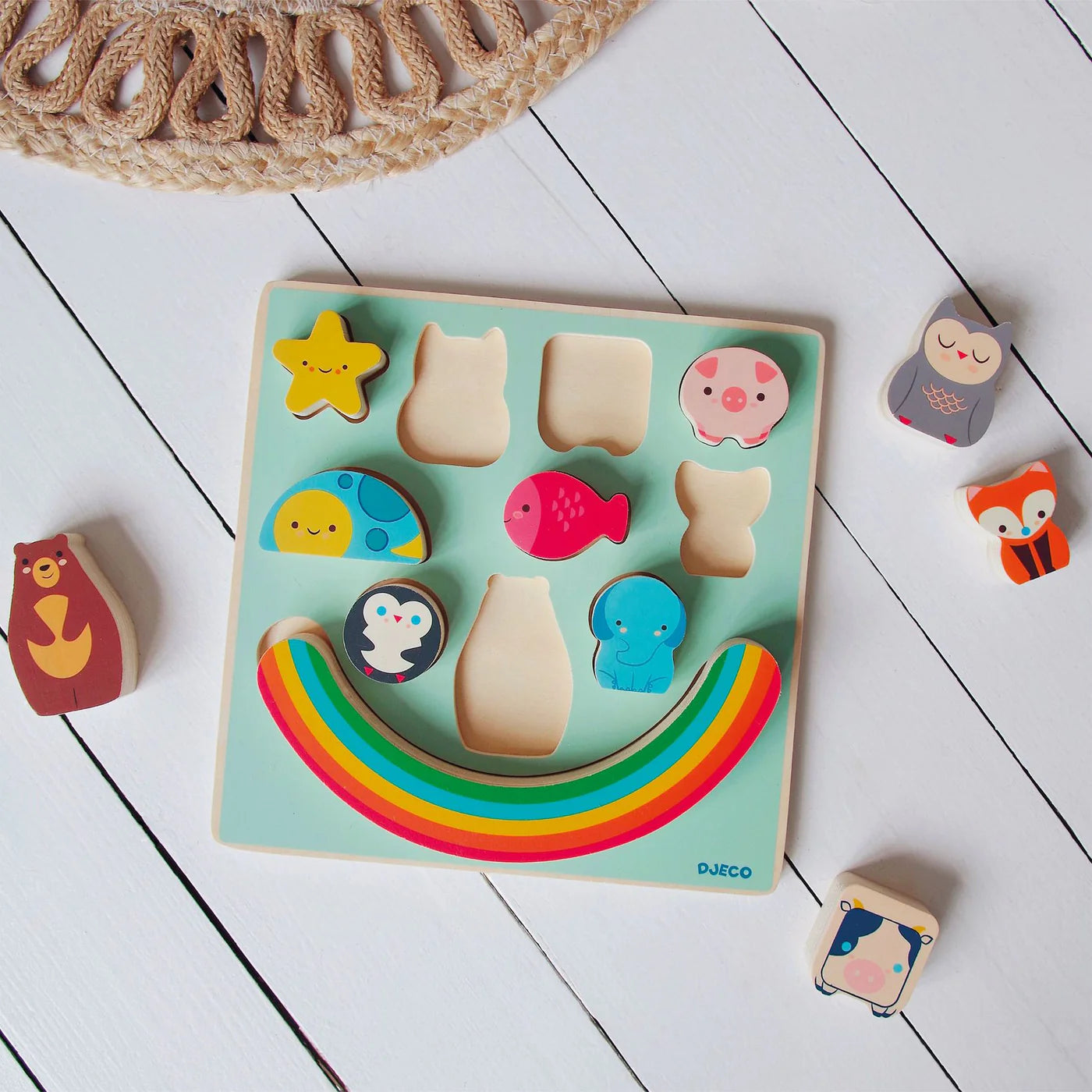 Puzz & Boom Rainbow - Wooden Puzzle and Balance