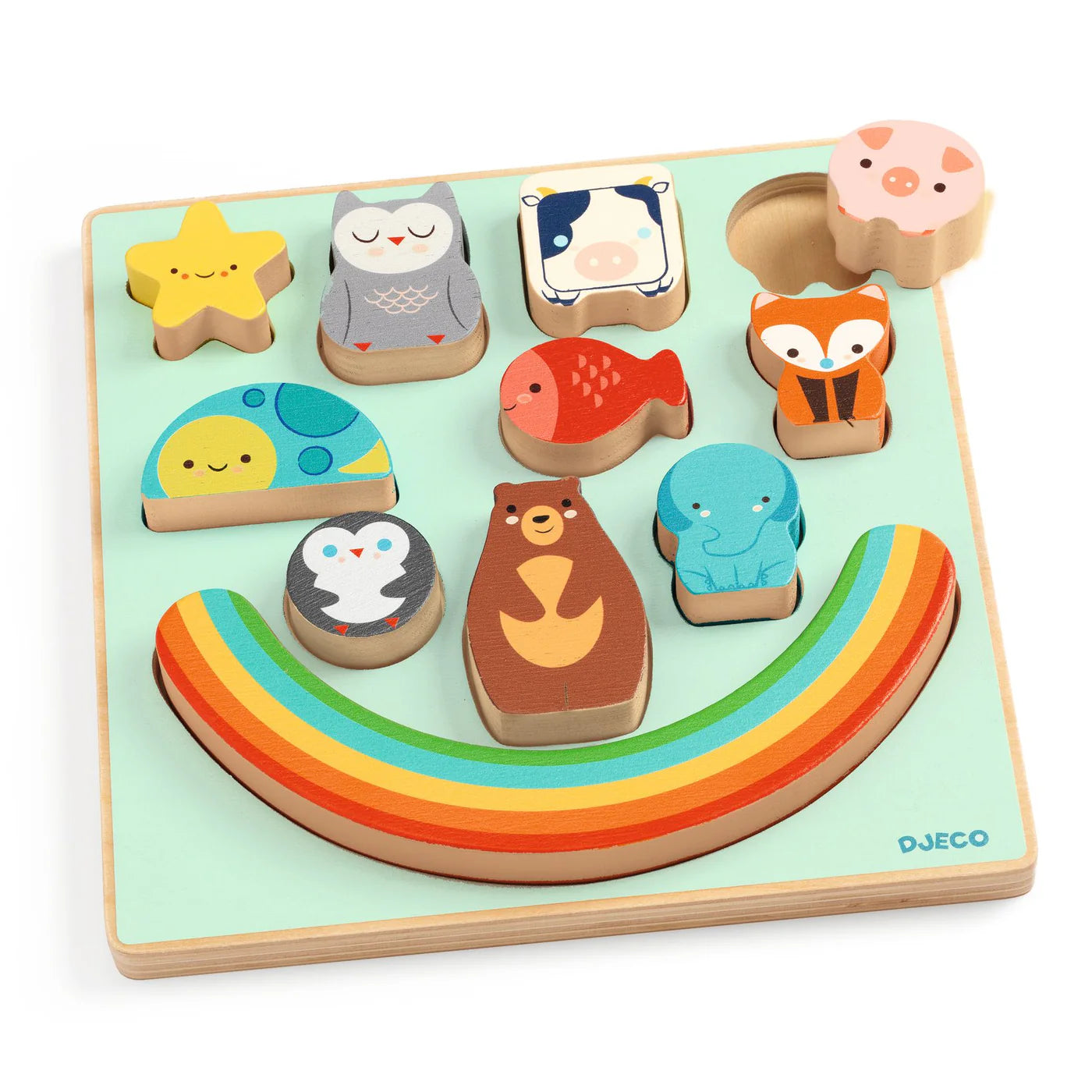 Puzz & Boom Rainbow - Wooden Puzzle and Balance