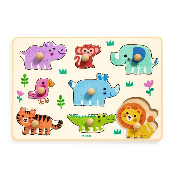 Hippo n Co - Puzzle c/ Pega Animais da Selva