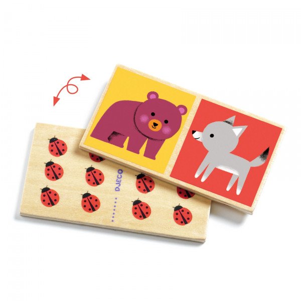 Domino Wood - Wooden Dominoes with Animals
