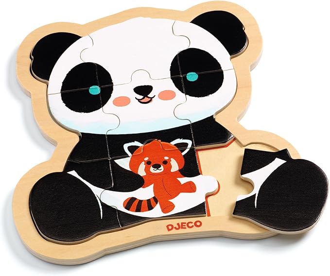 Puzzle Panda - Puzzle de Madeira 9 Pcs