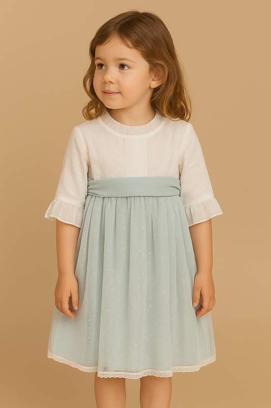 Vestido Tule com Saia Verde