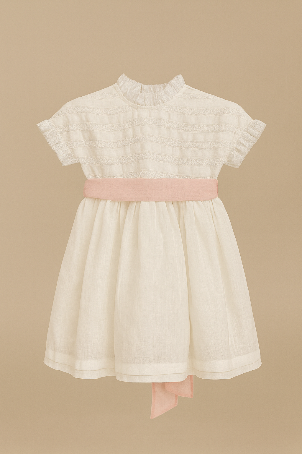 White Valencian Lace Dress